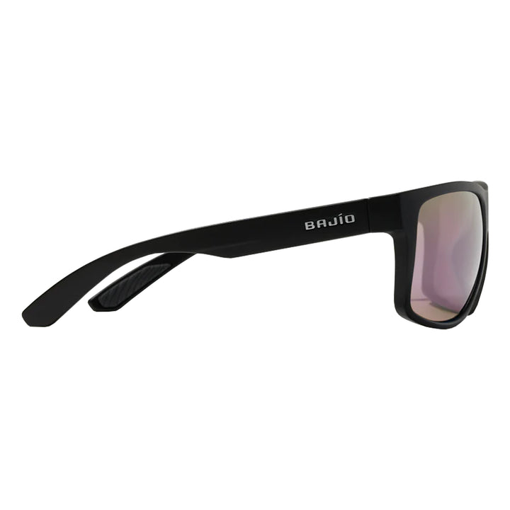 Bajio Sunglasses Boneville Black Matte Drum Pink Mirror - Madison River Fishing Company