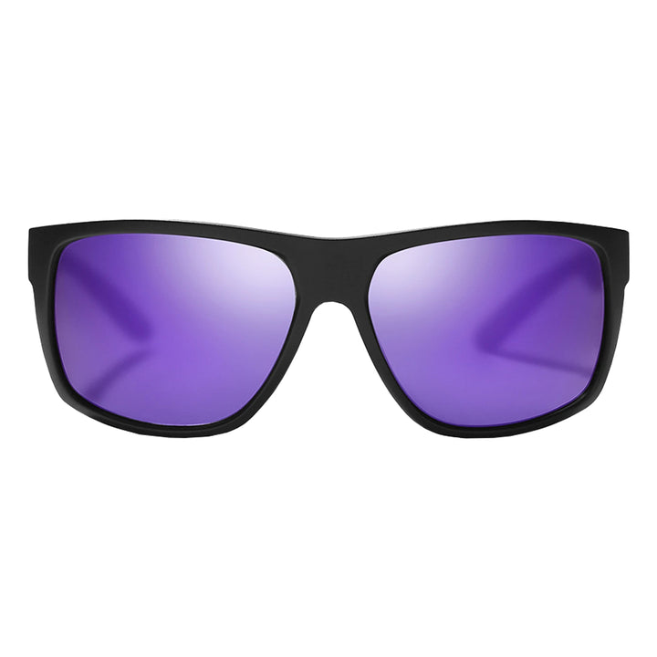 Bajio Sunglasses Boneville Black Matte Violet Mirror