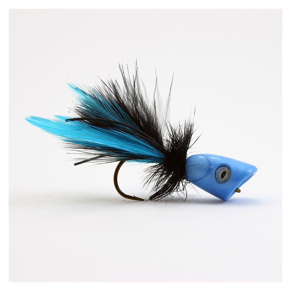 FlyMen Surface Seducer Double Barrel Popper Bodies Blue