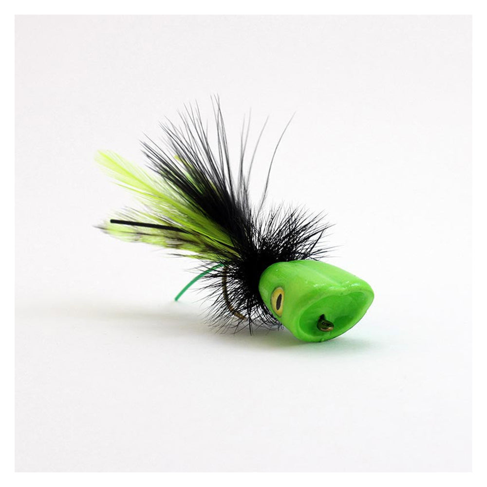 FlyMen Surface Seducer Double Barrel Popper Bodies Green Chartreuse