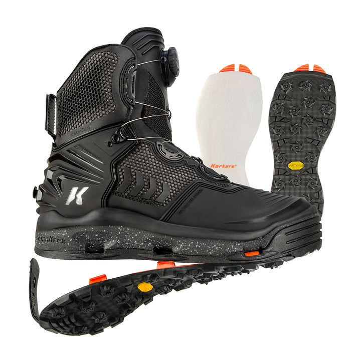 Korkers River Ops BOA Wading Boot Vibram/Felt - Madison River Fishing Company