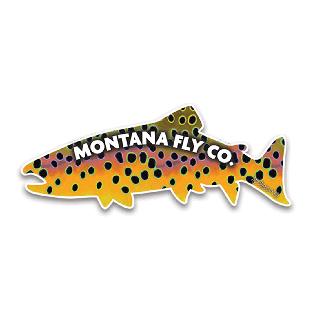 MFC Die Cut Fish Sticker Maddox's Yellowstone Cutty (6in. X 2.25in