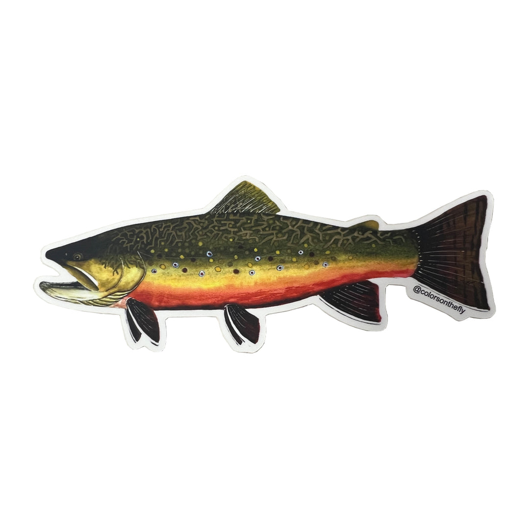 Mike Pepper "Colors on the Fly" 6" BrookTrout Sticker