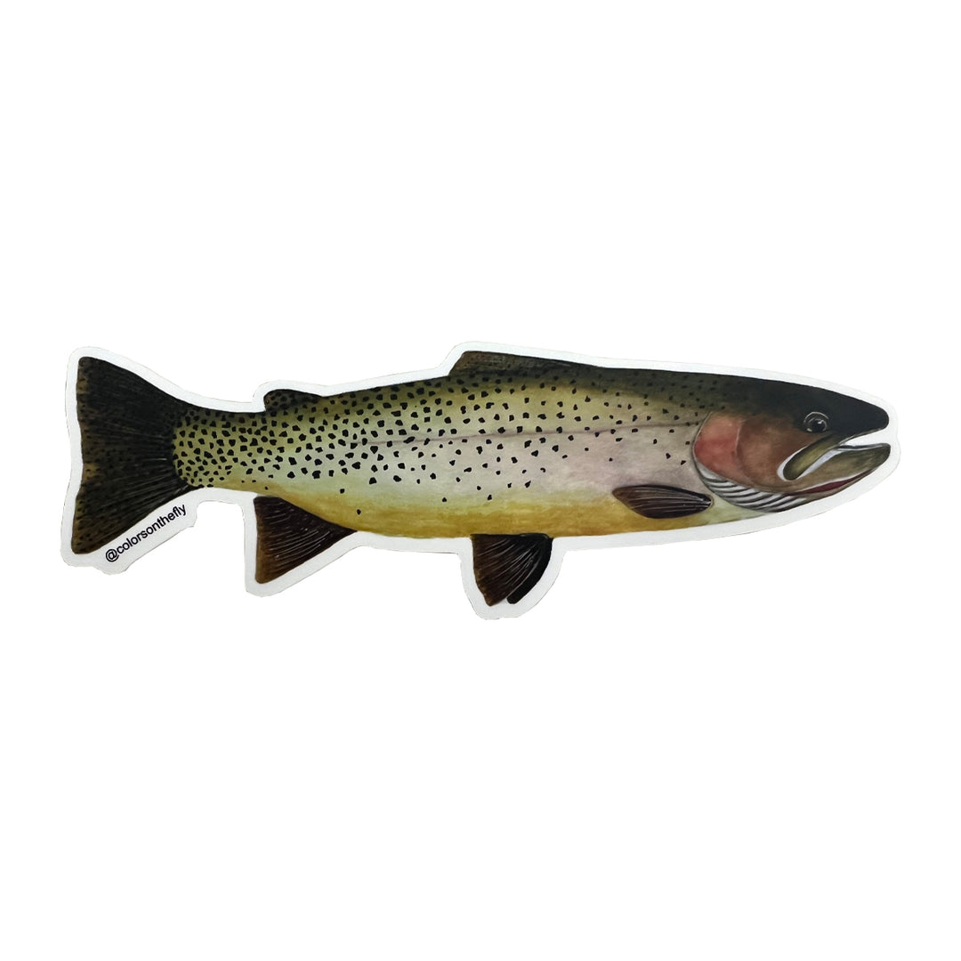 Mike Pepper "Colors on the Fly" 6" Cutthroat Trout Sticker