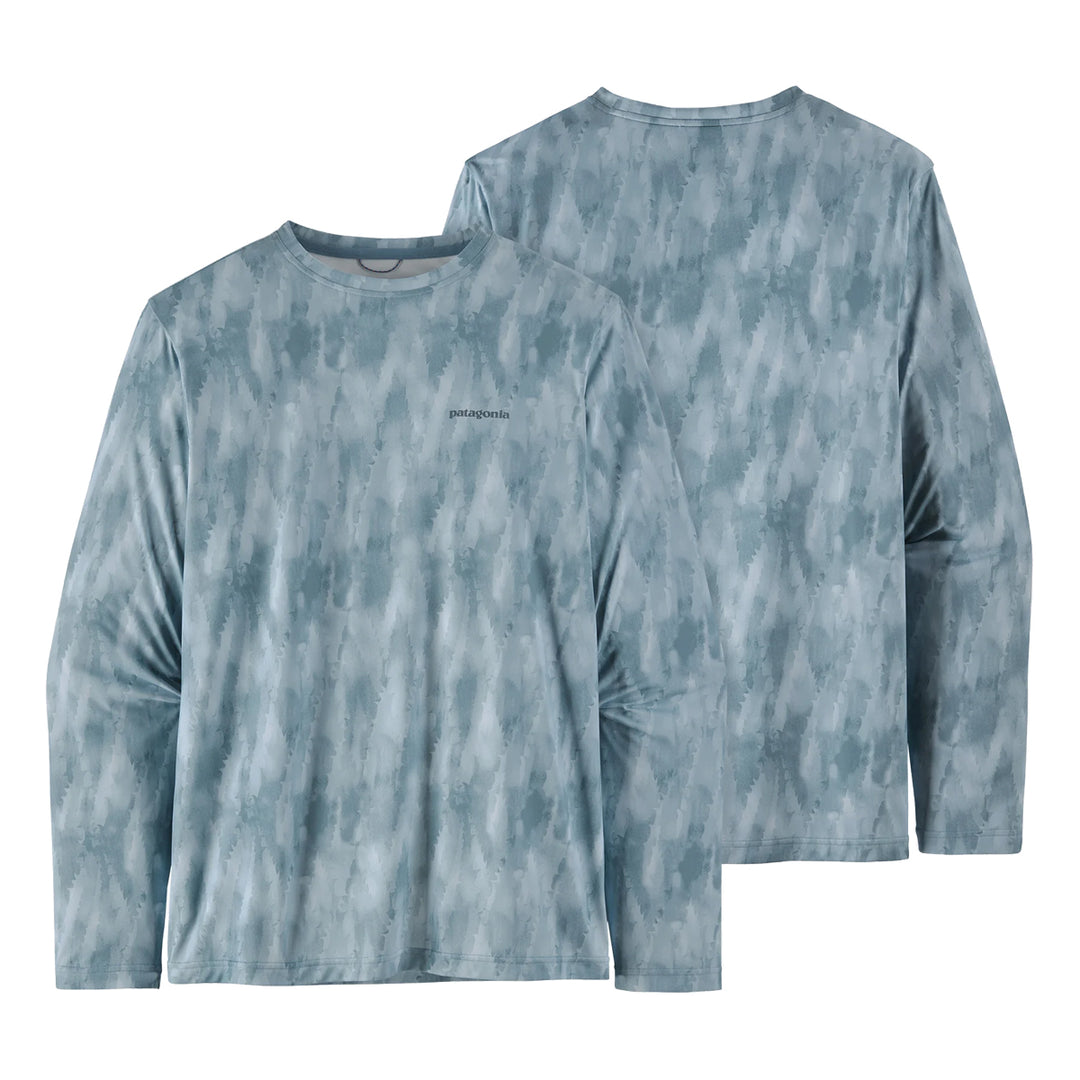 Patagonia Men's Long-Sleeved Capilene Cool Daily Fish Graphic Shirt - Agave: Light Plume Grey
