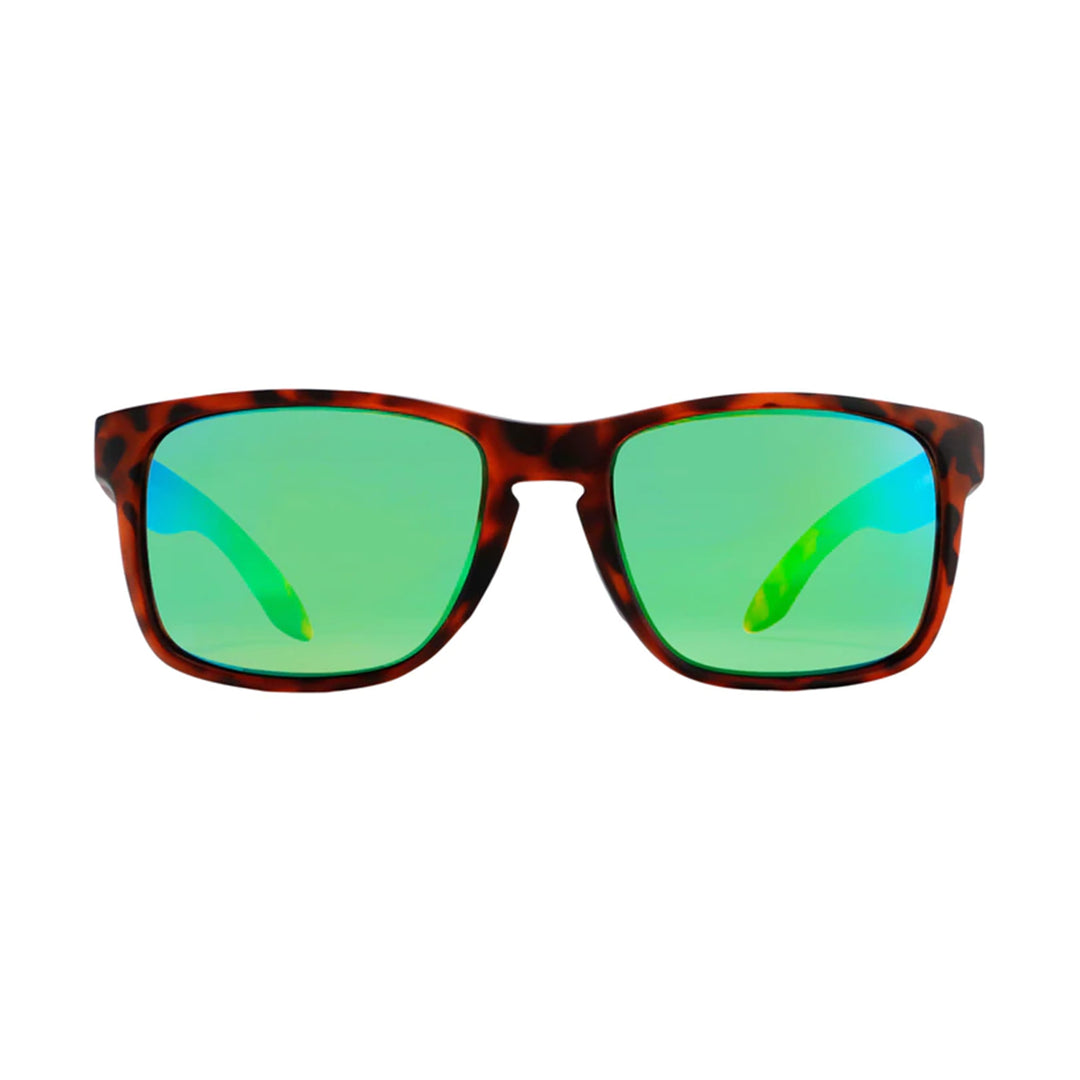 Rheos Sunglasses Coopers Tortoise Frame Emerald Lenses