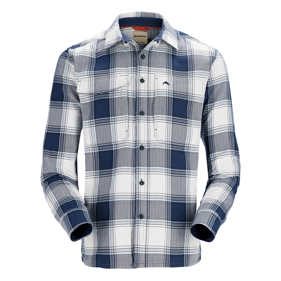Simms Guide Flannel Navy/White Dimensional Buffalo