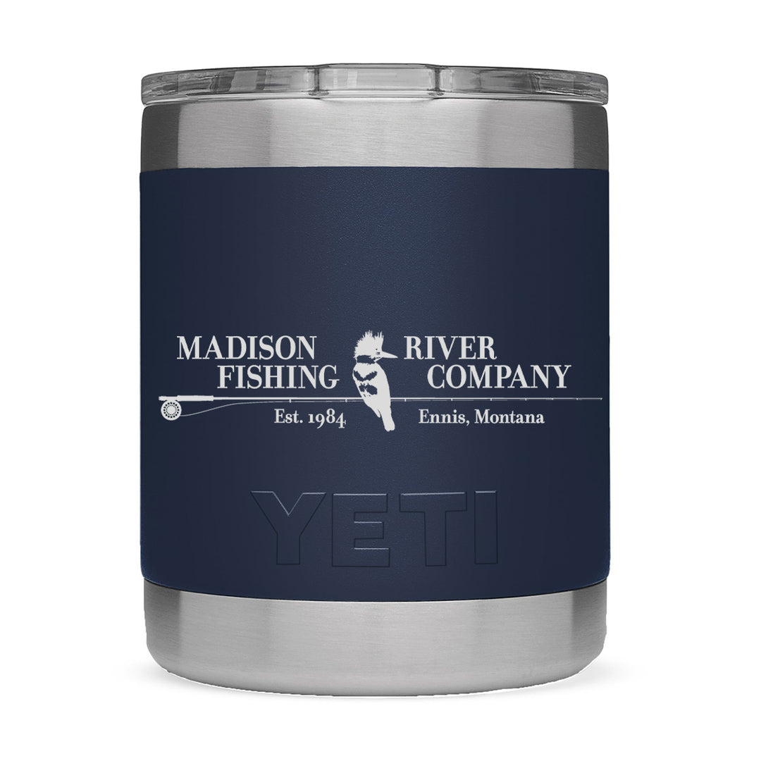 YETI 10oz. Rambler Lowball MRFC Logo Navy - Madison River Fishing Company