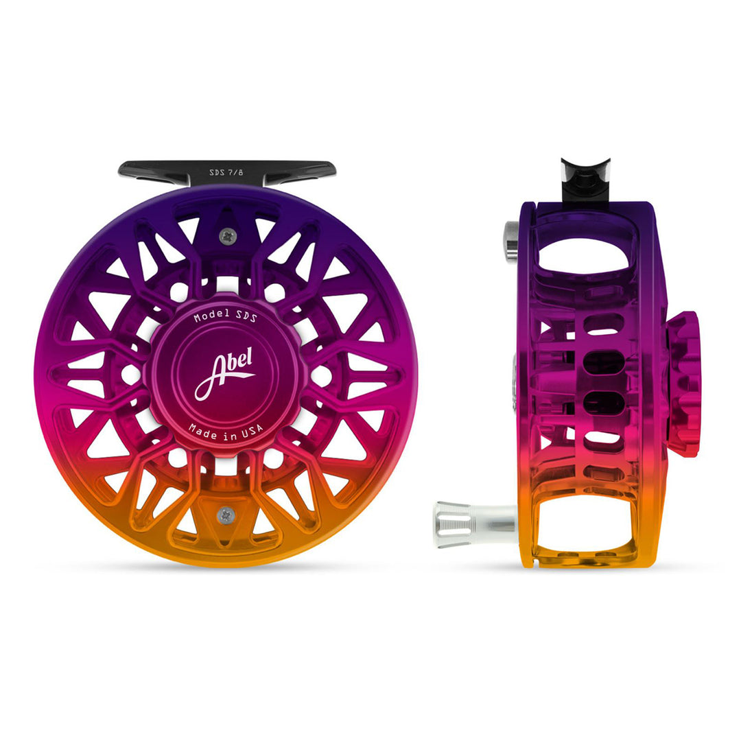 Abel SDS Reel Ported 7/8 Sunset Fade with Platinum Handle