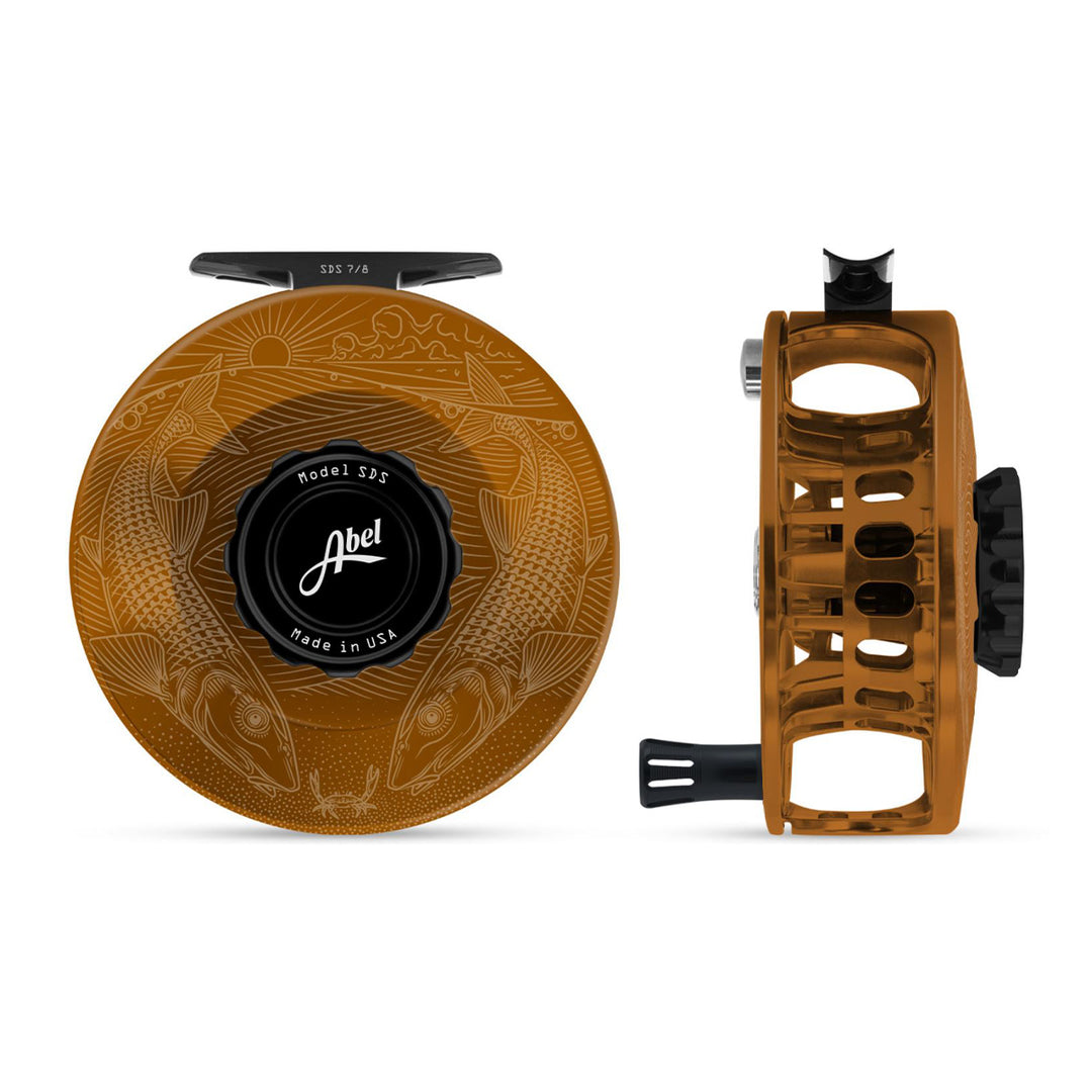 best bonefish fly reel Abel SDS Reel Solid 7/8 Bronze, Gloss Black Drag Knob, Underwood Bonef – Madison River Fishing Company