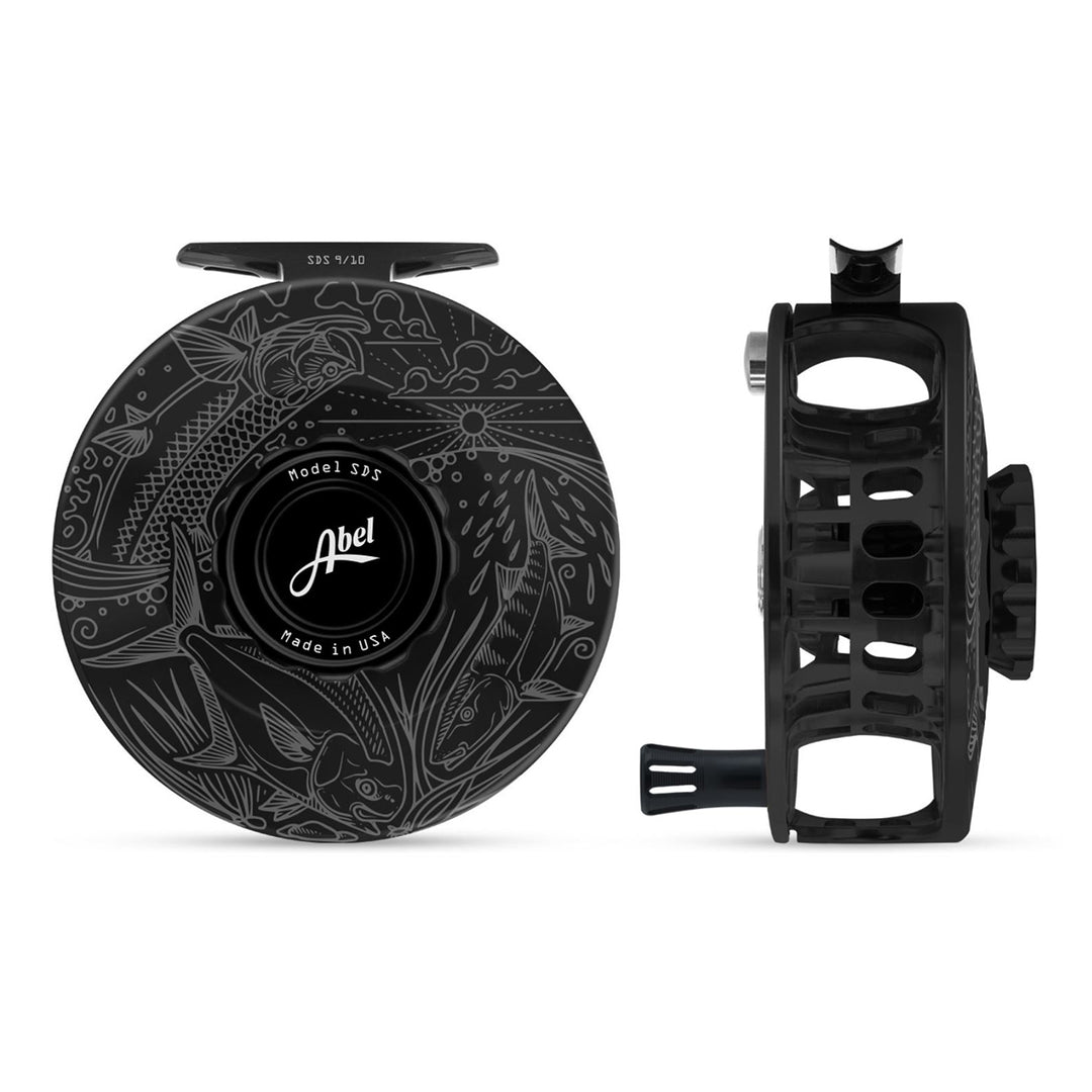 Abel SDS Reel Solid 9/10 Gloss Black, Underwood Slammin' with Black Ha – Madison River Fishing Company