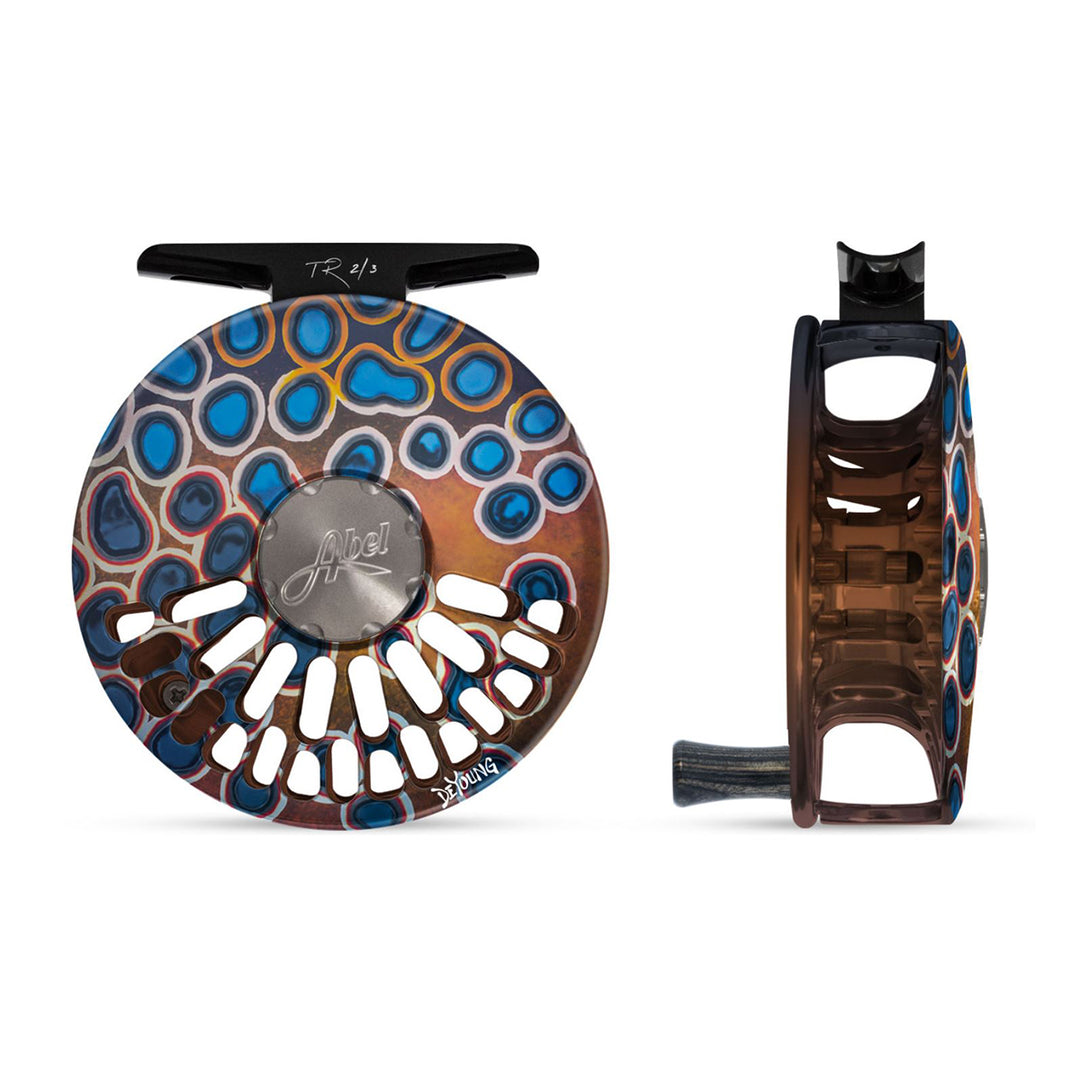 Abel TR Reel 2/3 DeYoung Cutthroat Flank with Ebony Handle Abel TR Reel 2/3 DeYoung Cutthroat Flank with Ebony Handle