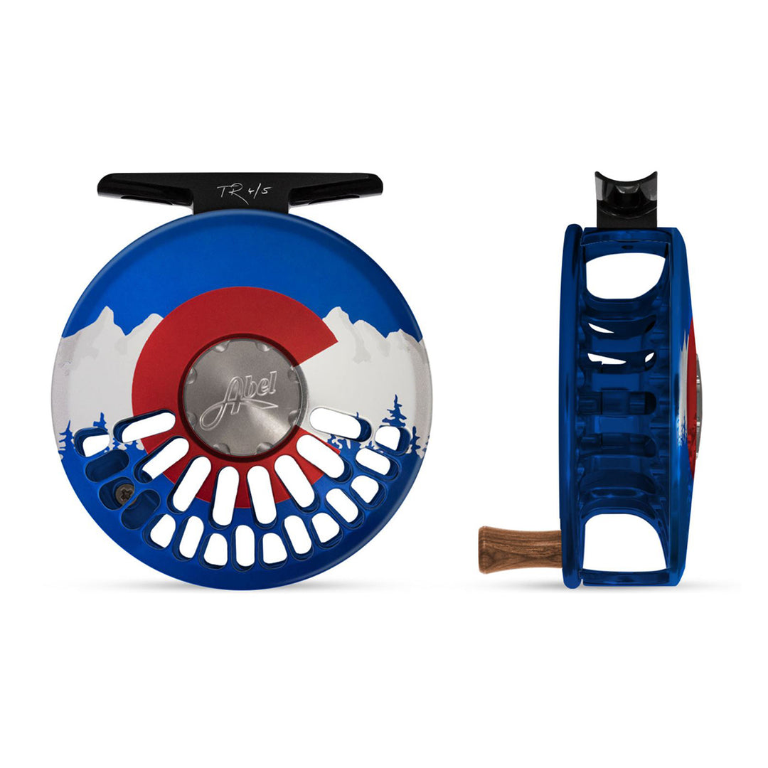 colorado flag fishing reel Abel TR Reel 4/5 CO Flag Edition with Walnut Handle
