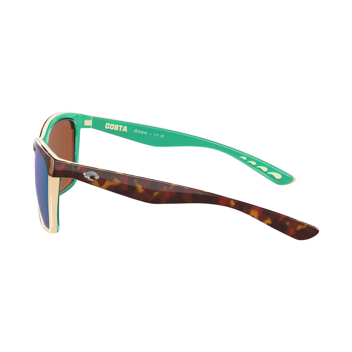 Anaa Sunglasses Retro Tortoise Cream Green Mirror 580P