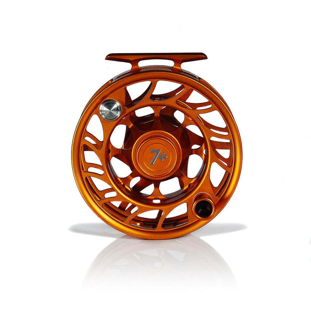 Hatch Iconic 7 Plus Fly Reel Campfire Orange