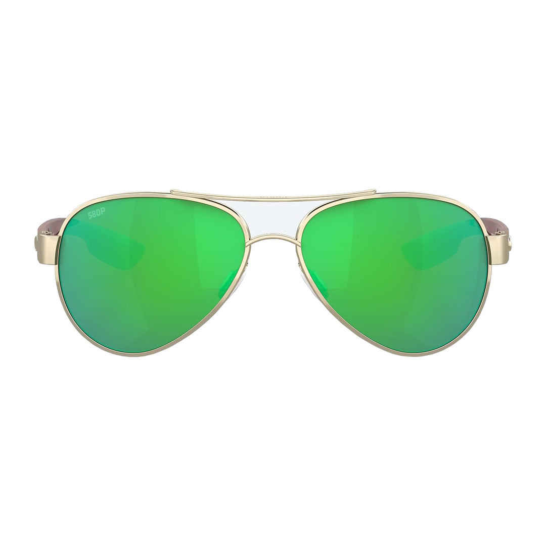 Costa Loreto Sunglasses Rose Gold Green Mirror 580P - Madison River Fishing Company