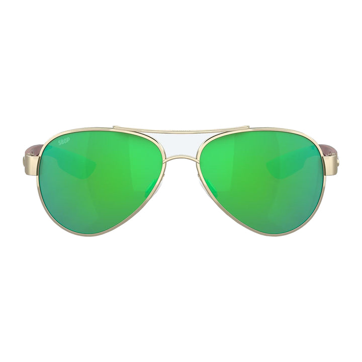 Costa Loreto Sunglasses Rose Gold Green Mirror 580P - Madison River Fishing Company