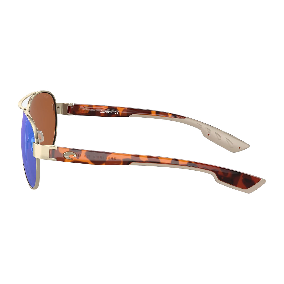 Costa Loreto Sunglasses Rose Gold Green Mirror 580P – Madison