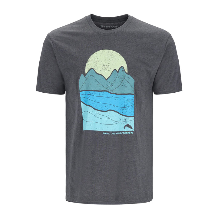 Simms Mtn River Stream T-Shirt Titanium Heather