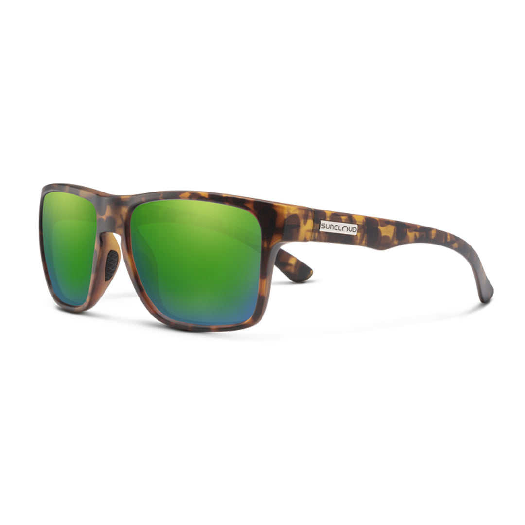 Suncloud Rambler Sunglasses Matte Tortoise Polar Green Mirror