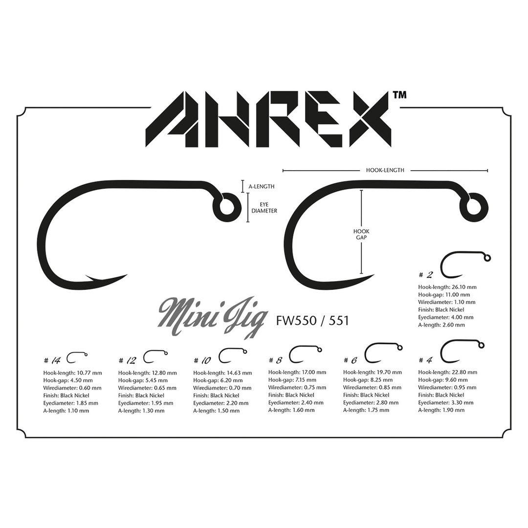 Ahrex FW 550 Mini Jig Barbed Hook