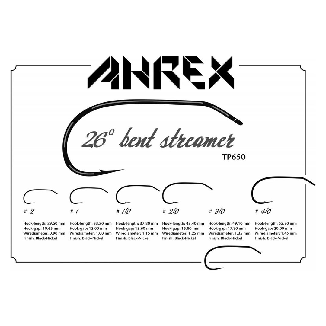 Ahrex TP 650 26 Degree Bent Streamer Hook