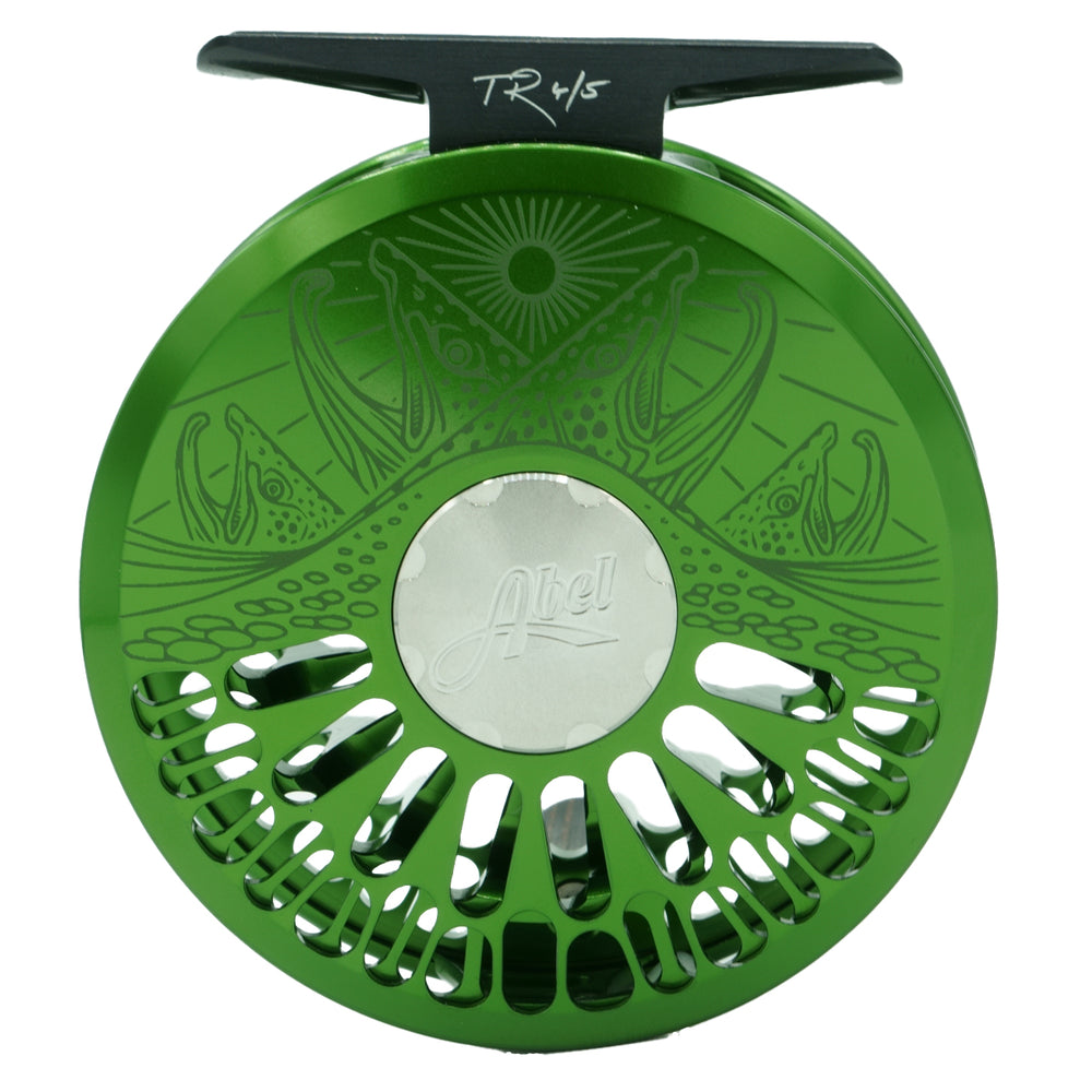 Abel TR Reel 4/5 Underwood Last Light Grass Green with Rosewood Handle