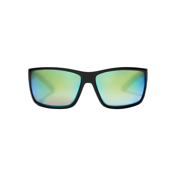 Bajio Sunglasses Bales Beach Black Matte Green Glass Mirror