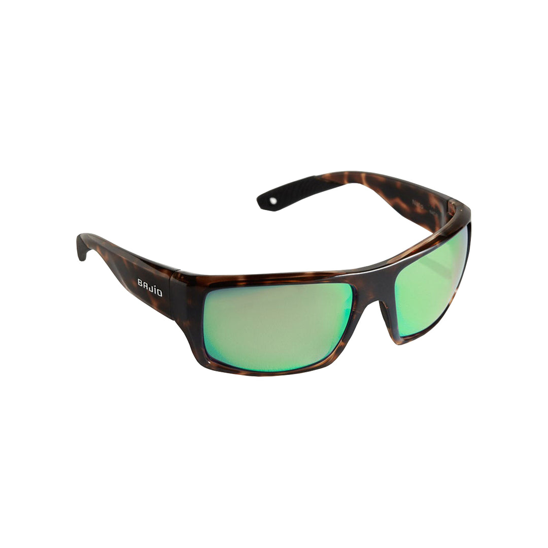 Bajio Sunglasses Nato Dark Tortoise Gloss Permit Green Mirror