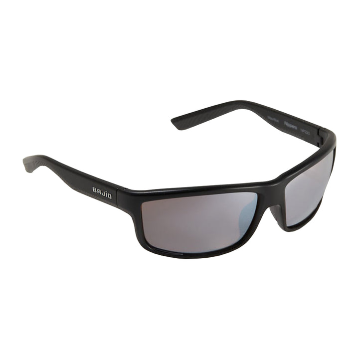 Bajio Sunglasses Nippers Black Matte Cuda Silver Mirror