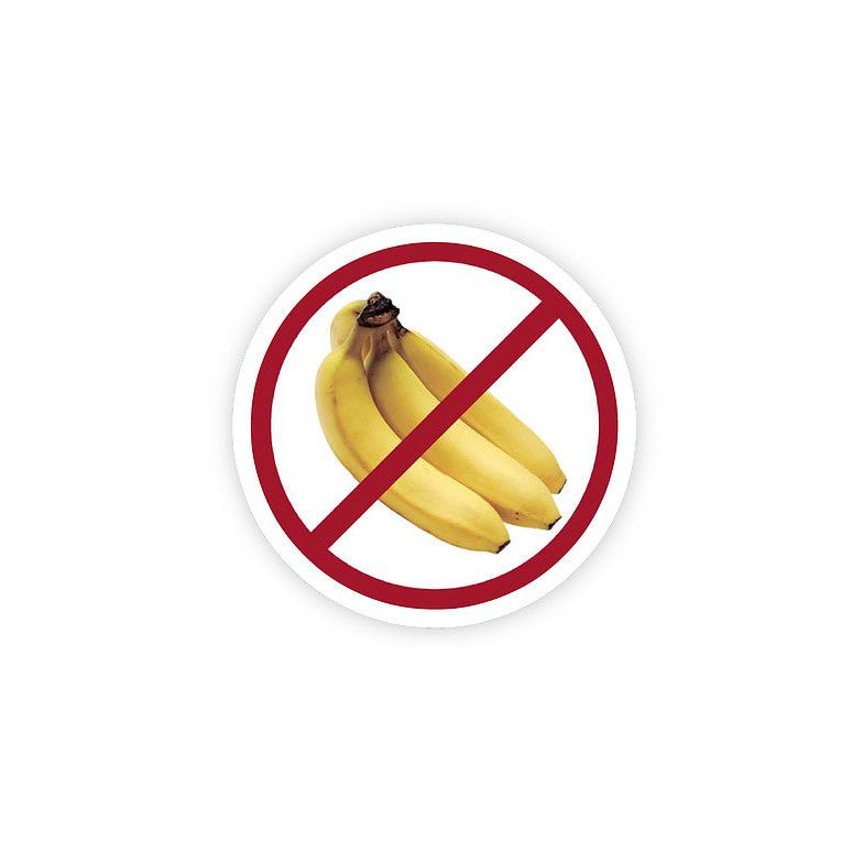 No Bananas On Board Sticker