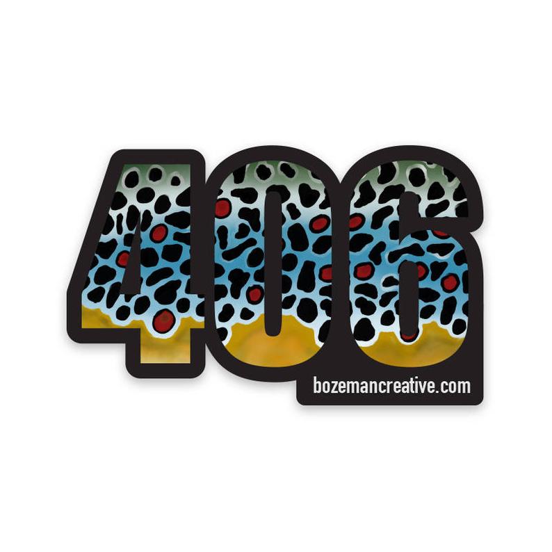 406 Montana Brown Trout Sticker Sticker