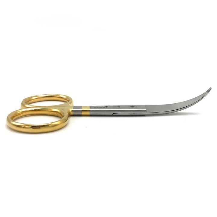 Dr. Slick Hair Scissor, 4-1/2", Gold Loops, Curved