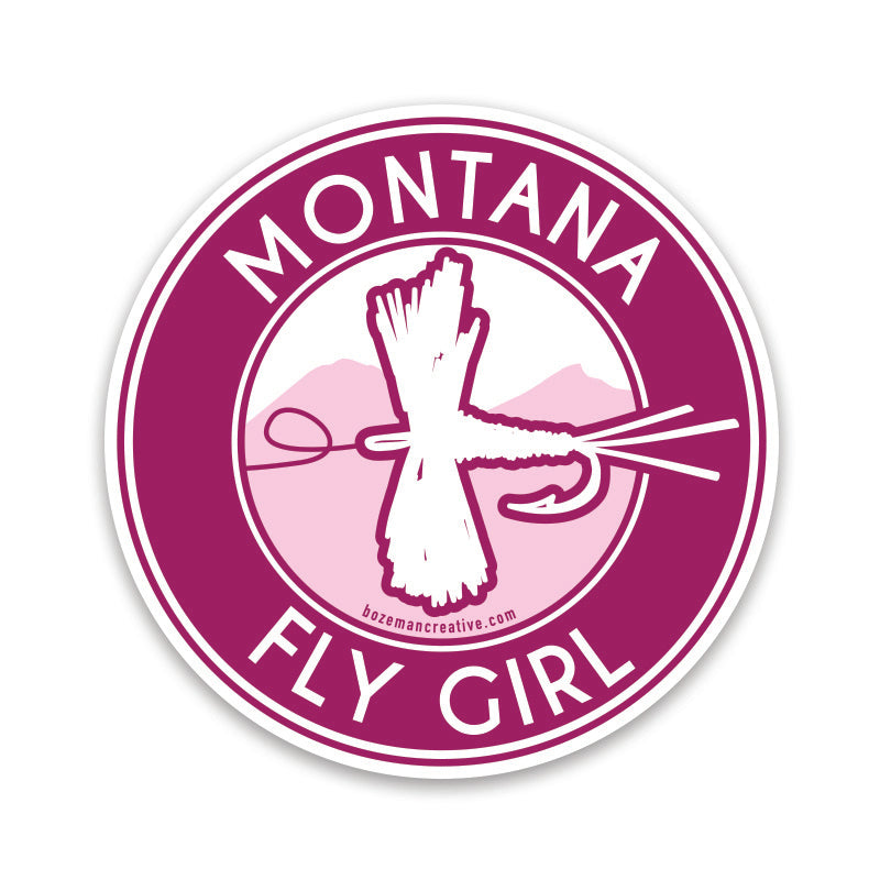 Fly Girl Round Sticker