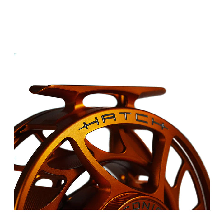 Hatch Iconic 7 Plus Fly Reel Campfire Orange - Madison River Fishing Company
