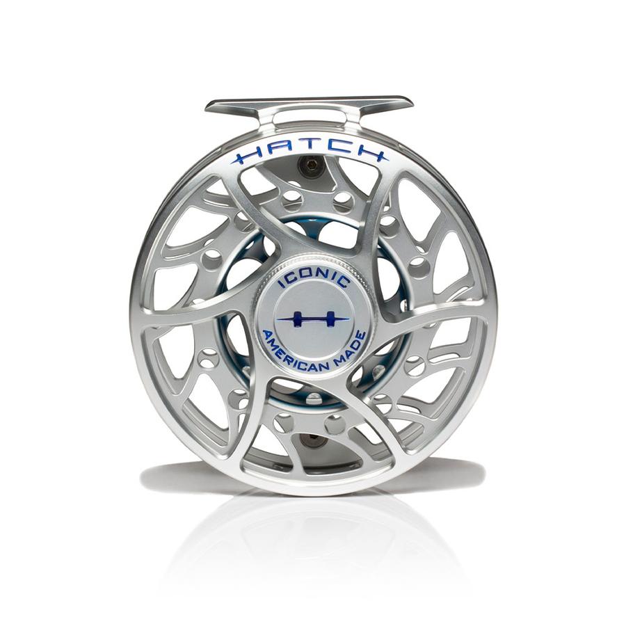 Hatch Iconic 9 Plus Fly Reel Clear Blue Mid Arbor