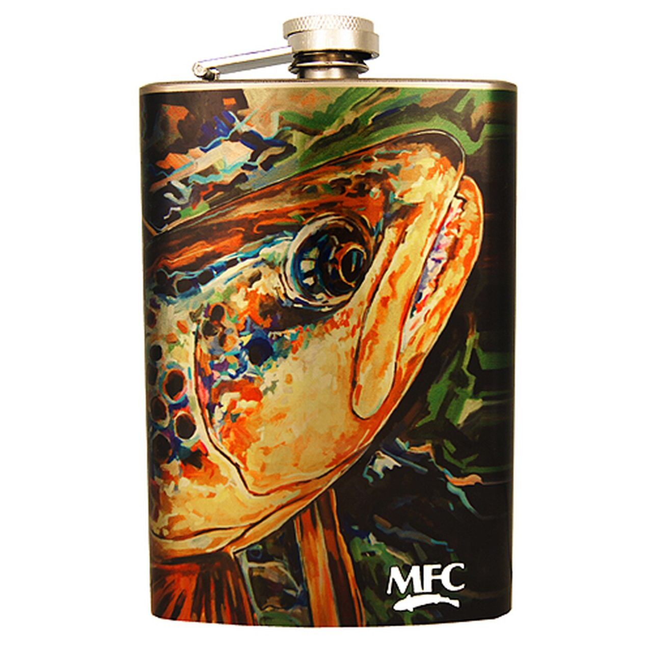 MFC Stainless Hip Flask (8oz.) | Brown Trout Flask – Madison River