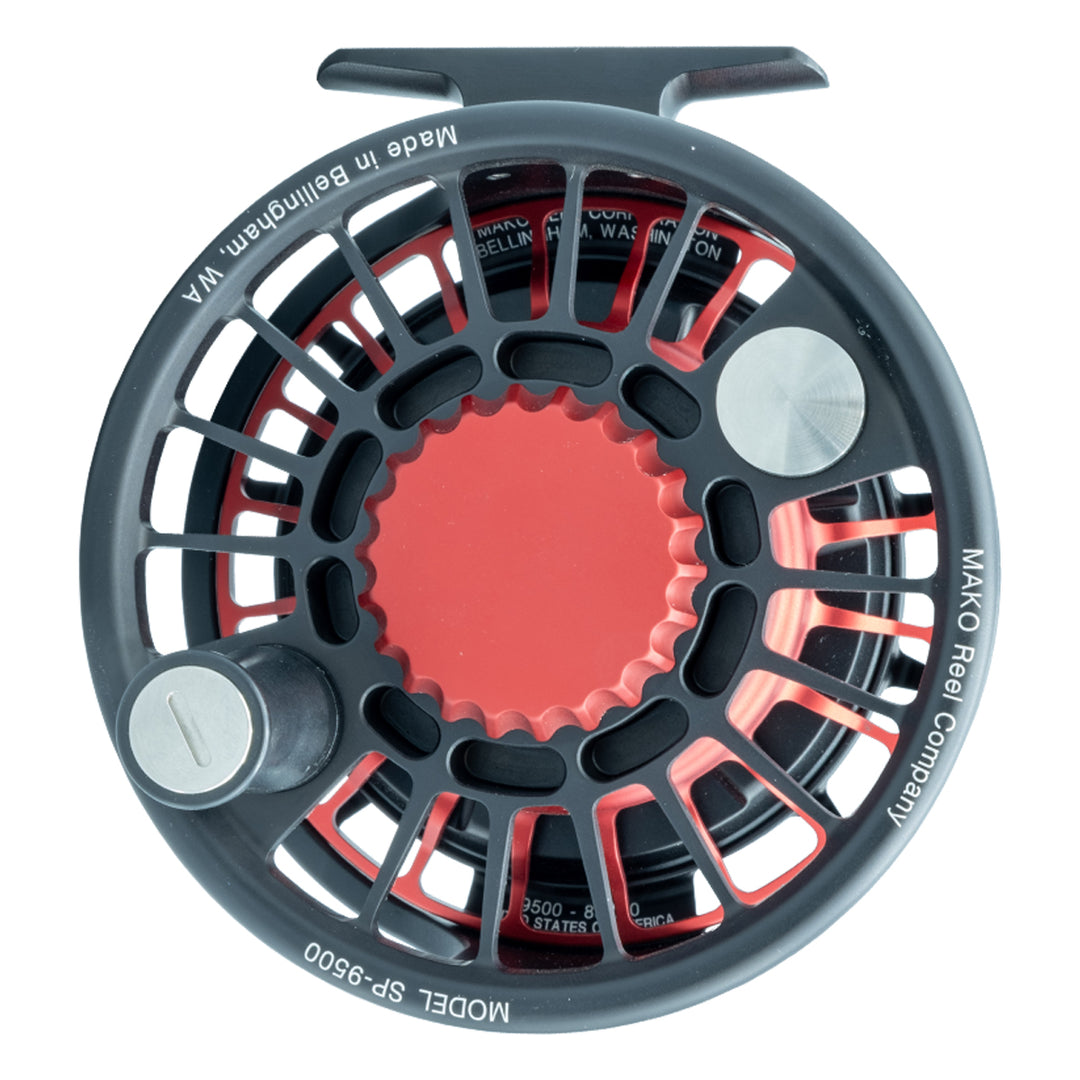 charlton 9500 fly reel Mako 9500-810 Inshore Fly Reel Matte Red on Black Left Hand – Madison River Fishing Company