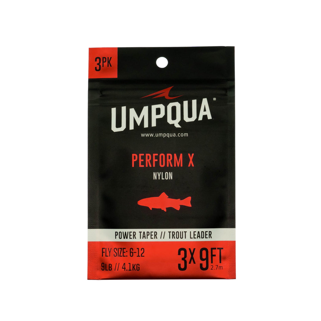 Umpqua Perform X  Power Taper Trout Leader 3-Pack 7.5'