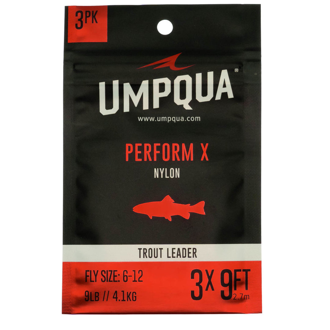 Umpqua Perform X Trout Leader 3-Pack 9'