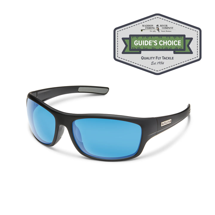 Suncloud Cover Sunglasses Matte Black Polarized Blue Mirror