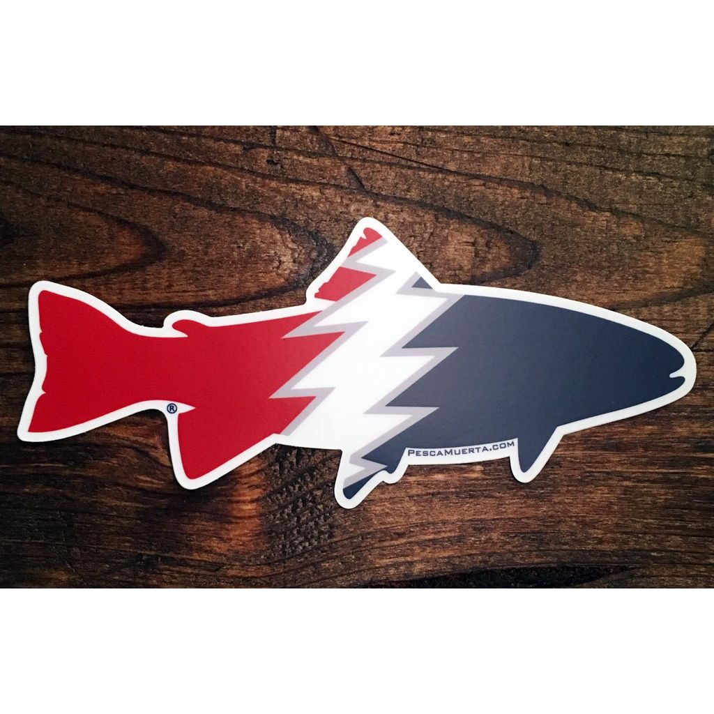 Pesca Muerta Stickers | Grateful Dead Trout Sticker – Madison River ...