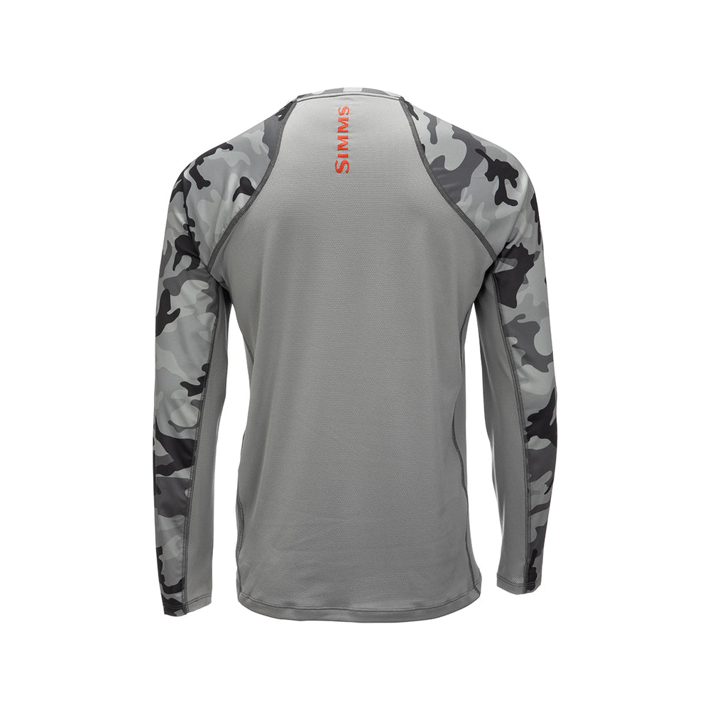 Simms SolarVent Crew - Woodland Camo Steel