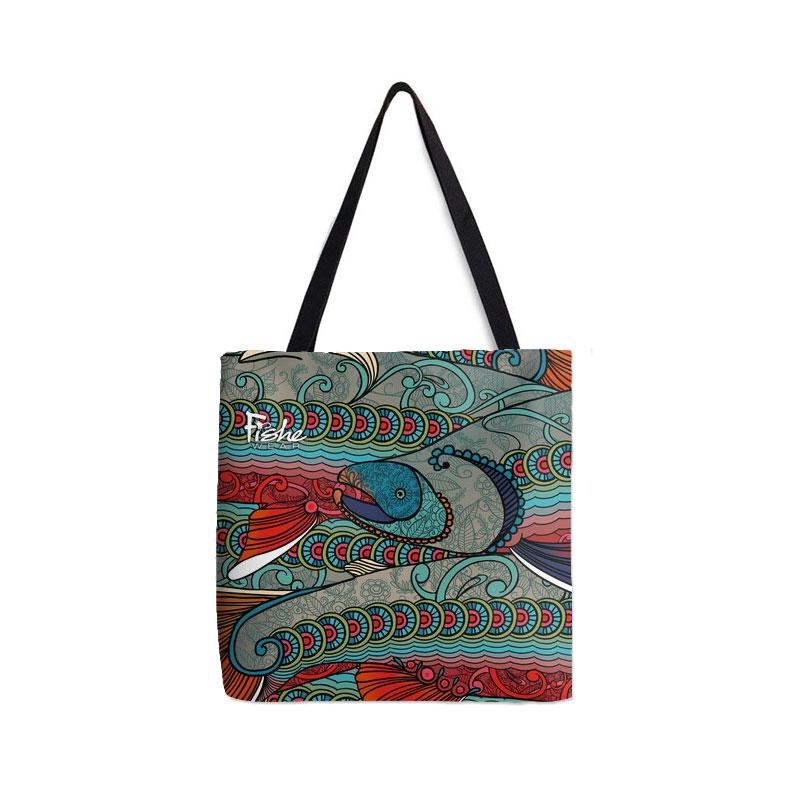 FisheWear Abstract Char Fabric Tote