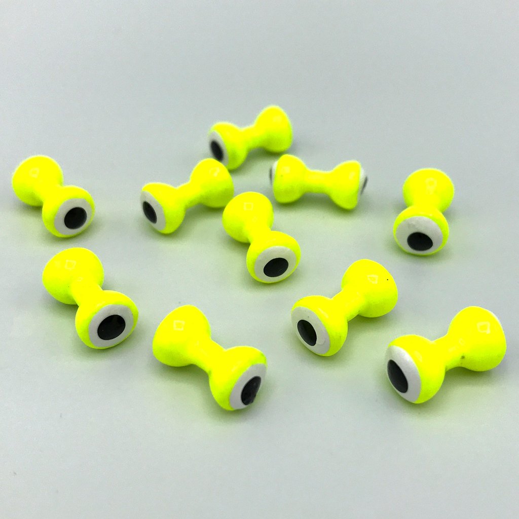 Double Pupil Lead Eyes - Chartreuse/White