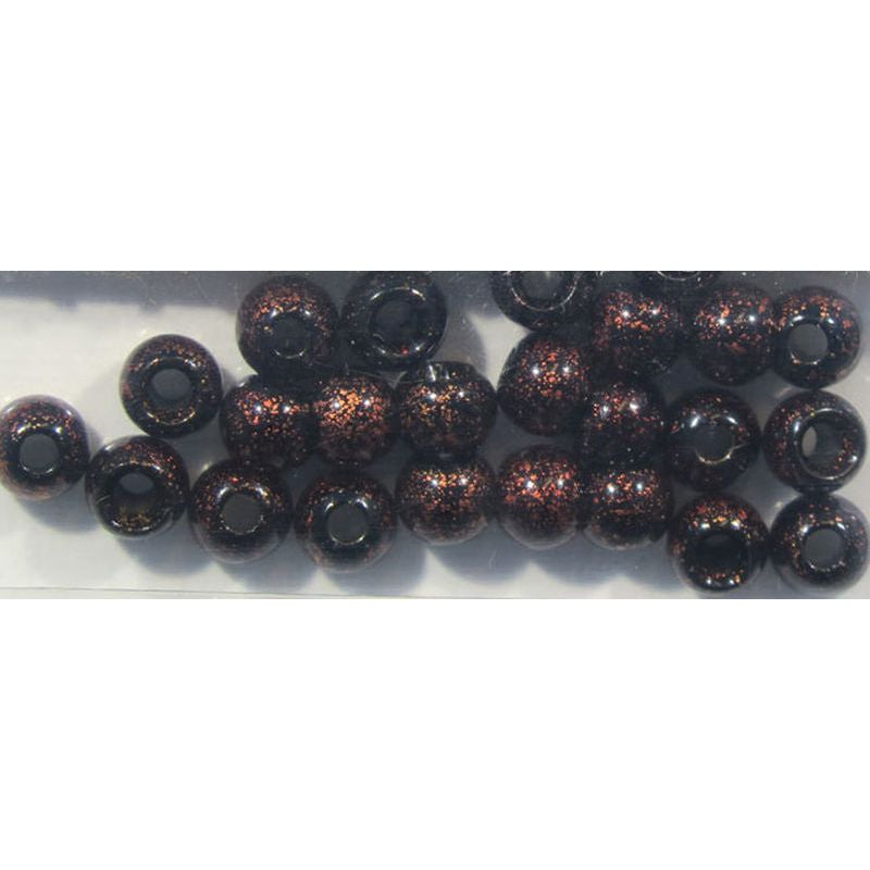 Dazzle Brass Beads - Mottled Brown