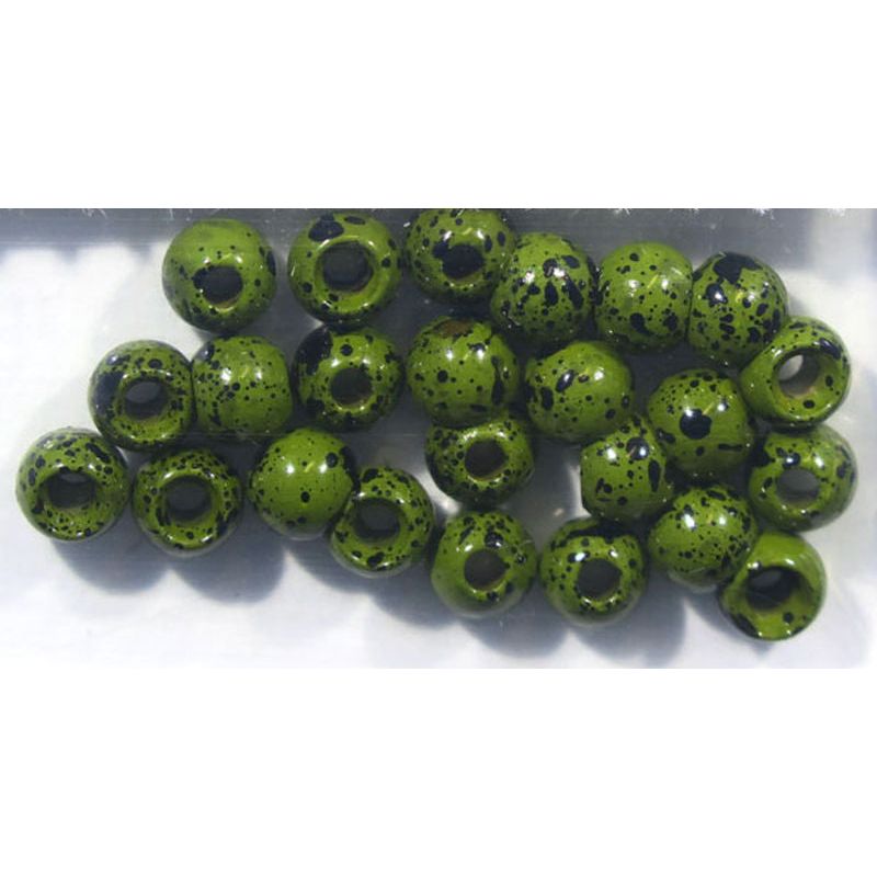 Dazzle Brass Beads - Mottled Olive