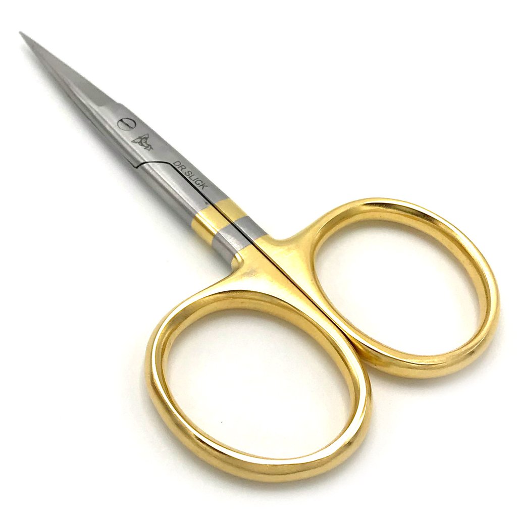 Dr. Slick All Purpose Scissor, 4", Gold Loops, MicroTip, Straight