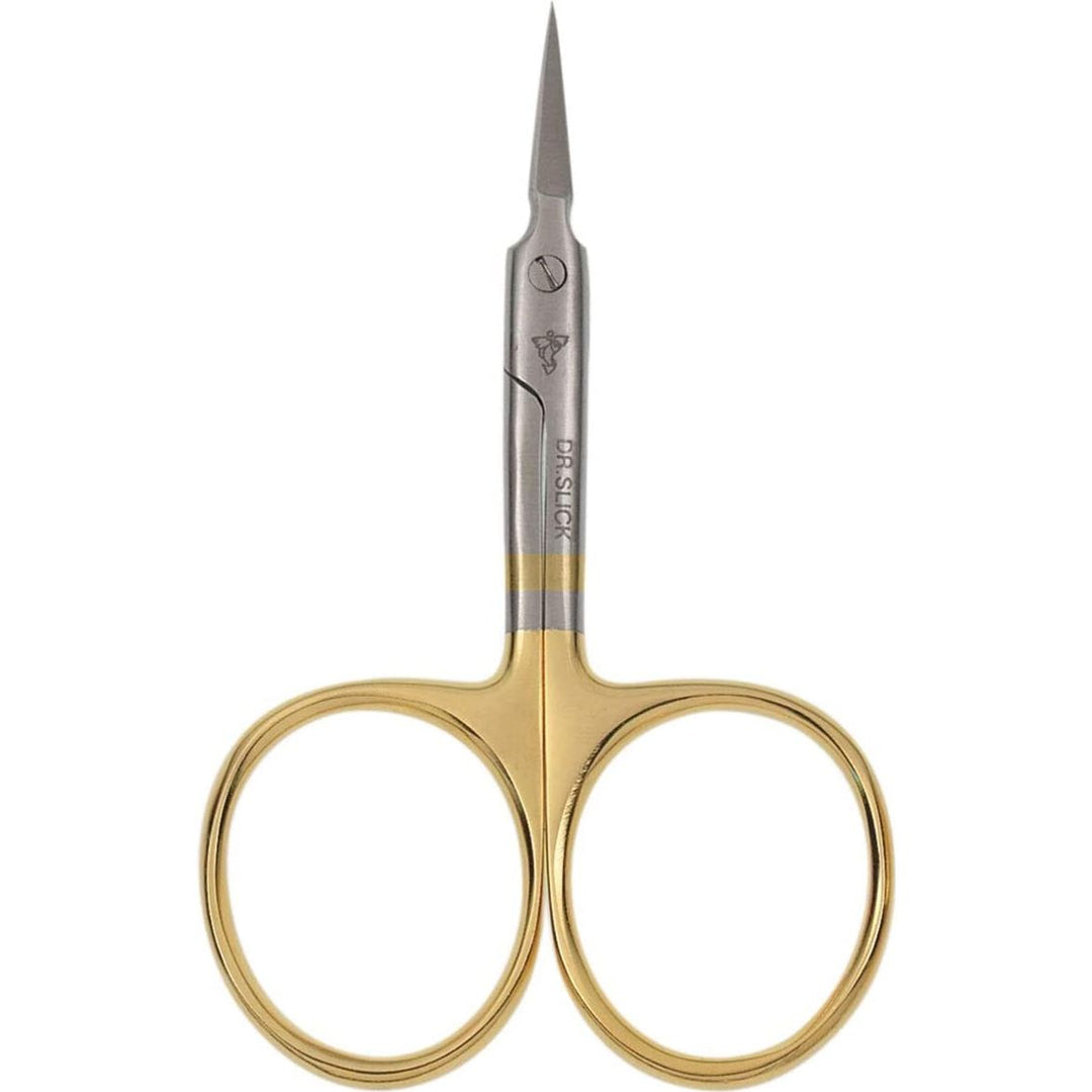 Dr. Slick Arrow Scissor, 3-1/2", Gold Loops, MicroTip, Straight