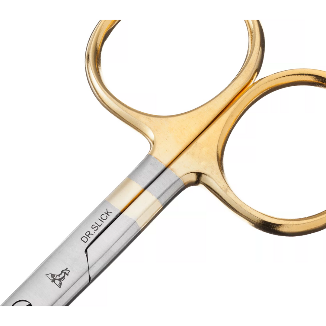 Dr. Slick Hair Scissor, 4-1/2", Gold Loops, MicroTip, Straight